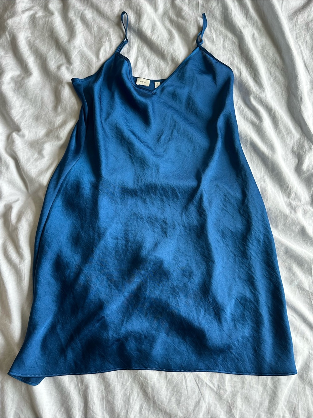 Wilfred Blue Slip Mini Dress